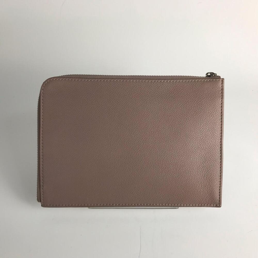 Louis Vuitton Taupe Bag Jour Taurillon Gray Leather Clutch Pochette Gray
